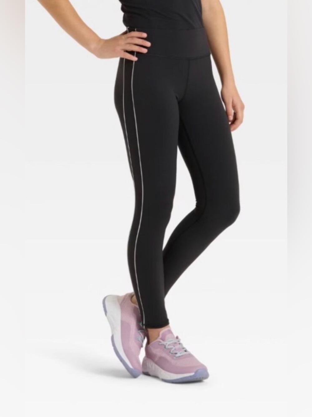 All in Motion Everyday Soft Black Leggings with Piping and Pockets